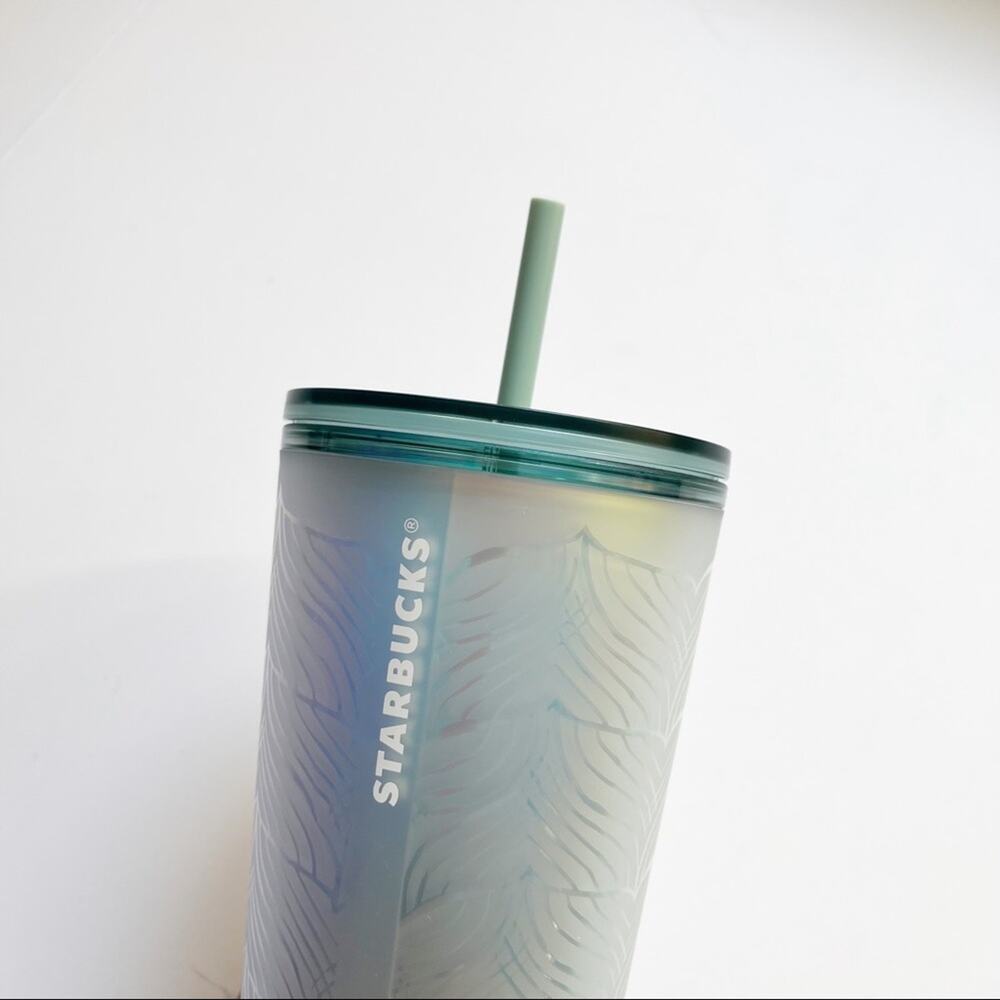 STARBUCKS Mermaid Tail Iridescent 24 oz Tumblr Venti Cold Cup - Picture 4 of 5